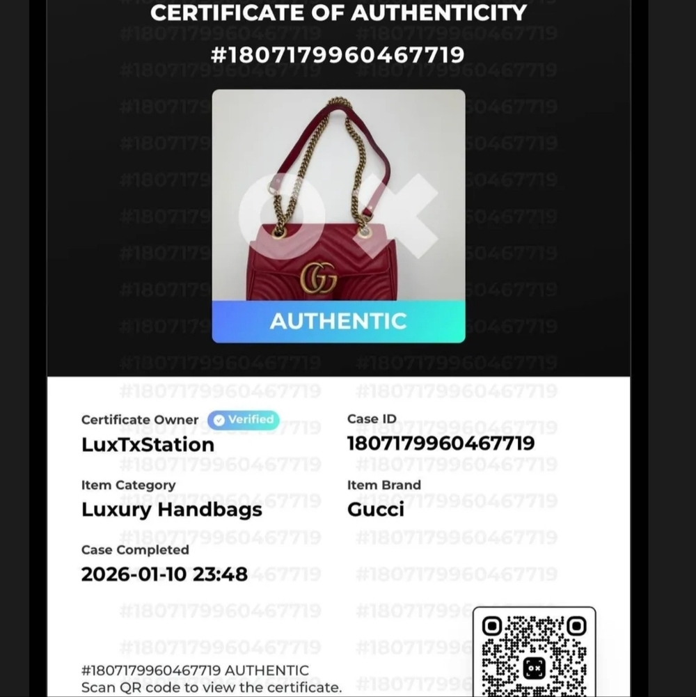 Gucci GG Marmont Mini Flap Bag Matelasse Chevron Leather.. Authentic.. w/COA.. - Picture 15 of 16